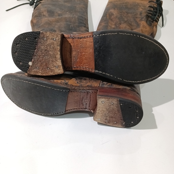 Bed Stu Manchester In TAUPE RUSTIC MASON Riding Boot - Picture 6 of 7